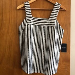 Black and White striped Blouse